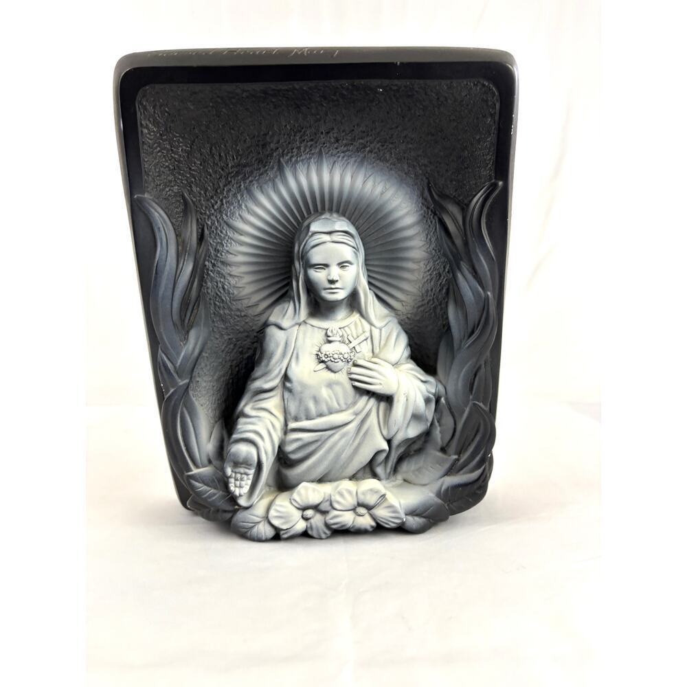 Vintage Sacred Heart Mary Chalkware By Creative Arts Inc USA 1960s‎ Religious
